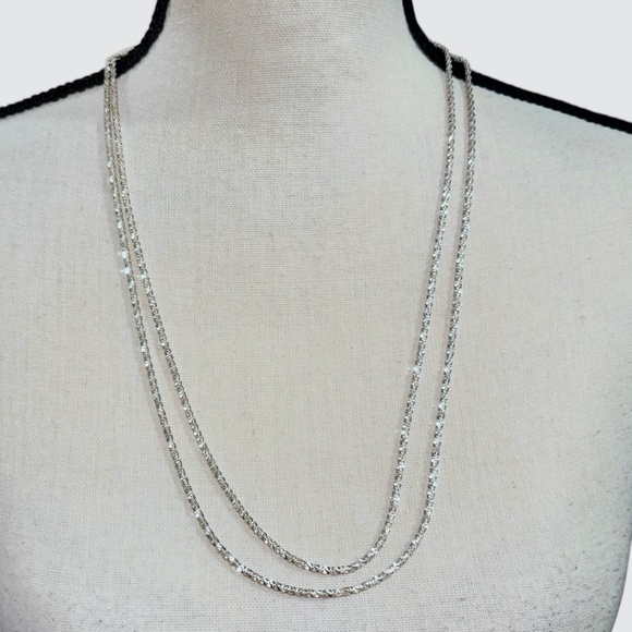 VINTAGE MILOR MARGARITA 925 STERLING SILVER TWISTED NECKLACE - 54" LONG - Picture 5 of 10